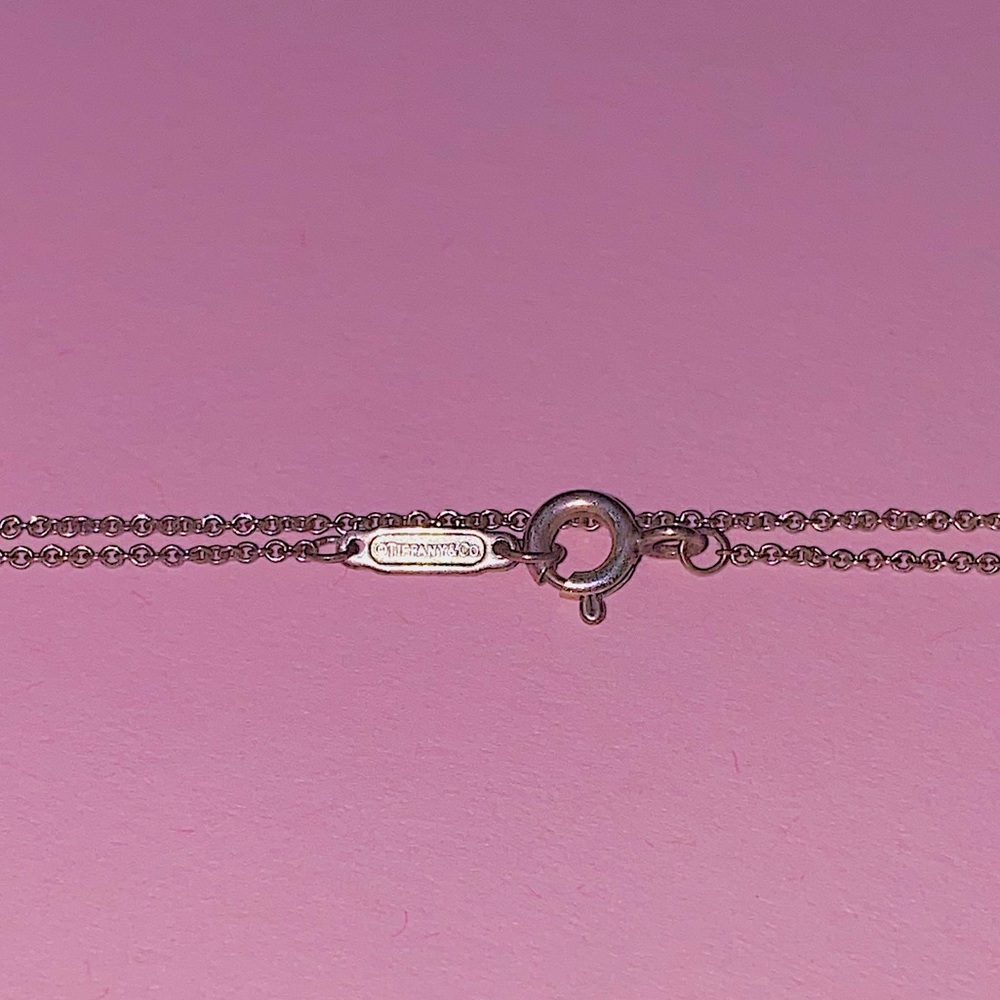 Return to Tiffany Pink Double Heart Tag Pendant - Picture 3 of 4
